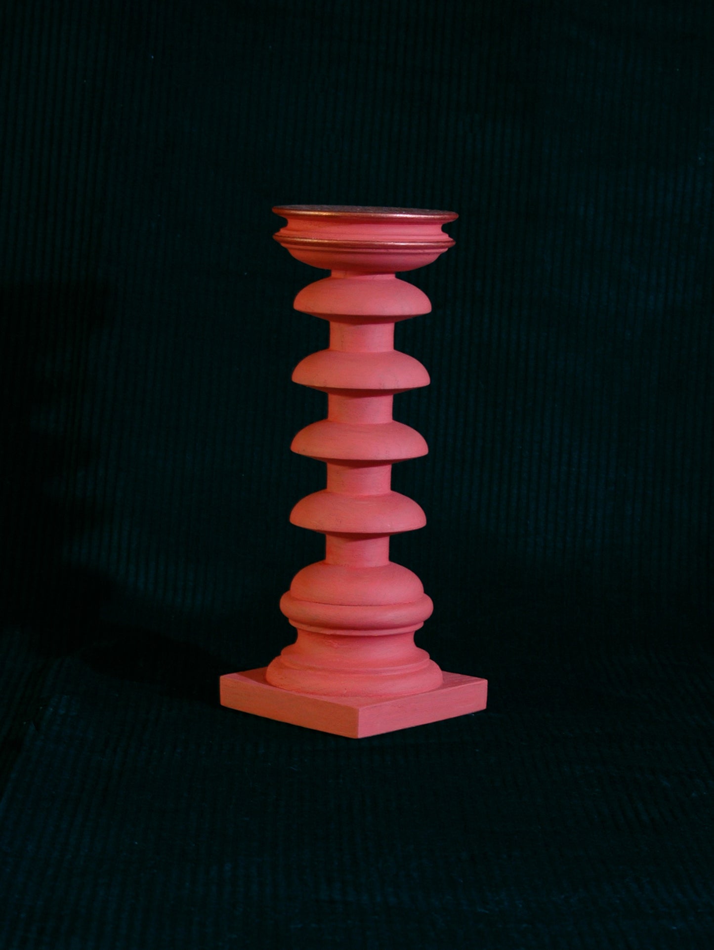 Wooden candlestick - n°6 - Sang de Boeuf