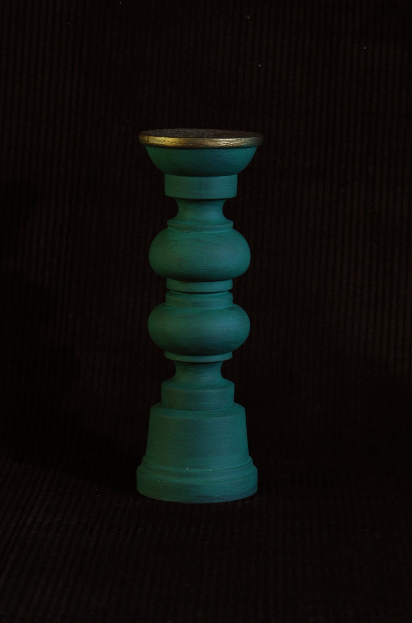 Wooden candlestick - n°5 - Sang de Boeuf