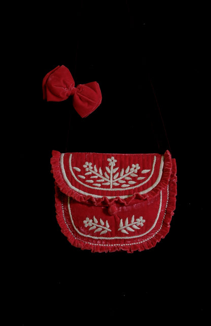 Sac Brodé Mila - Rouge